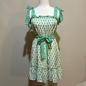 Cute white and green sundress